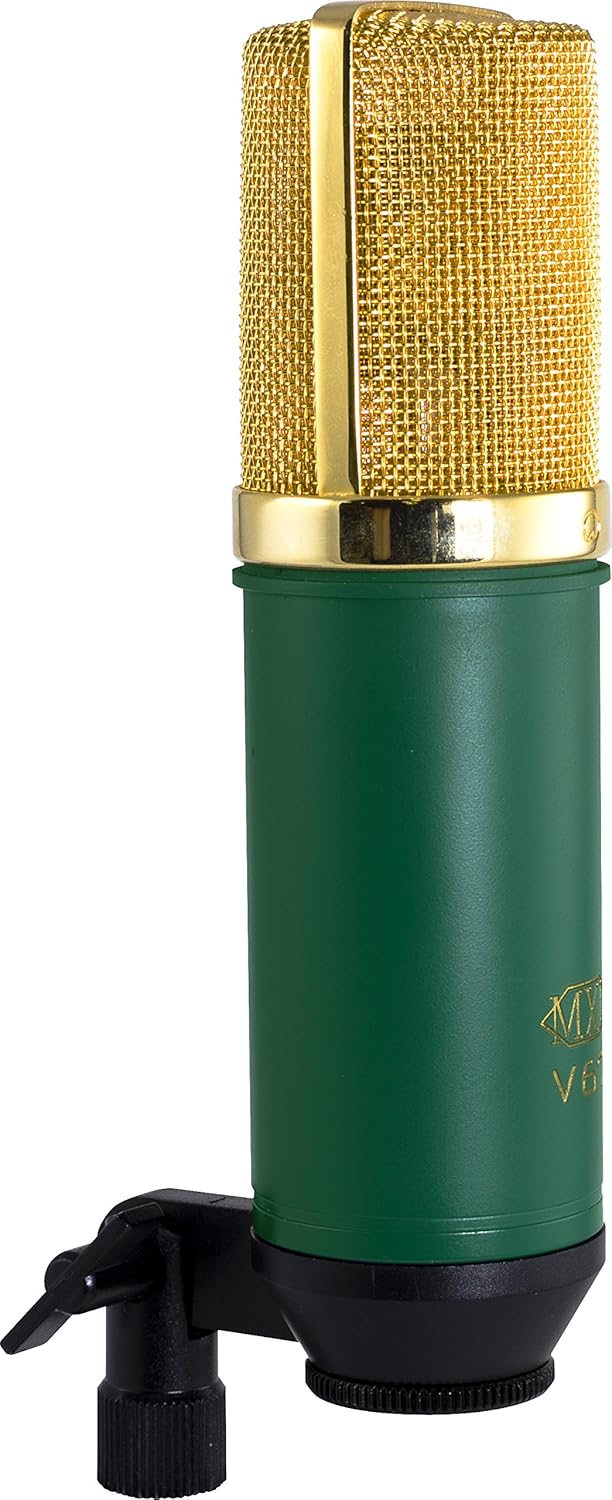 MXL V67N Small Diaphragm Condenser Instrument Microphone with Cardioid and Omni Capsules,Green/Gold: Musical Instruments