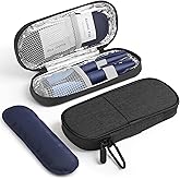 Gelozid Insulin Pen Cooler Travel Case Diabetic Medication Insulated Cool Organizer with 2 Reusable Ice Packs for Insulin Pen and Other Diabetic Supplies, for the Daily Life and Trip(Black)