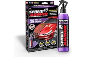 SHINE ARMOR Fortify Quick Coat High Performance Ceramic Coating, Car Wax Spray, Hydrophobic Top Coat Polish and Polymer Paint Sealant Protection for Vehicle Leather Seat, Tires, Bumpers, Rims Made in