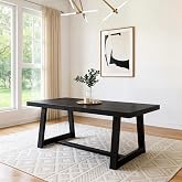 Plank+Beam Classic 72 Inch Dining Table, Rectangular, Black Wirebrush | Non-Toxic Finishes, Versatile Design, Farmhouse Design, Elegant Details, Easy Assembly, Quick Setup, Solid Wood