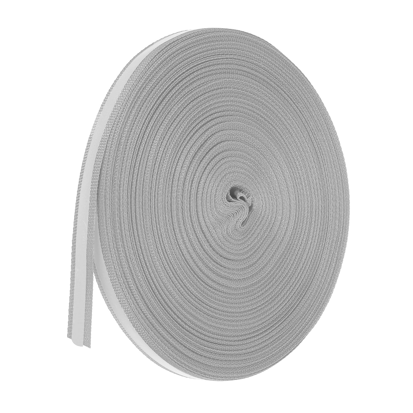 PATIKIL Reflective Tape Strip, 10mm x 50yards High Visibility Reflective Tape Sew-on DIY Warning Safety Fabric Webbing for Clothing Raincoats, Light Grey