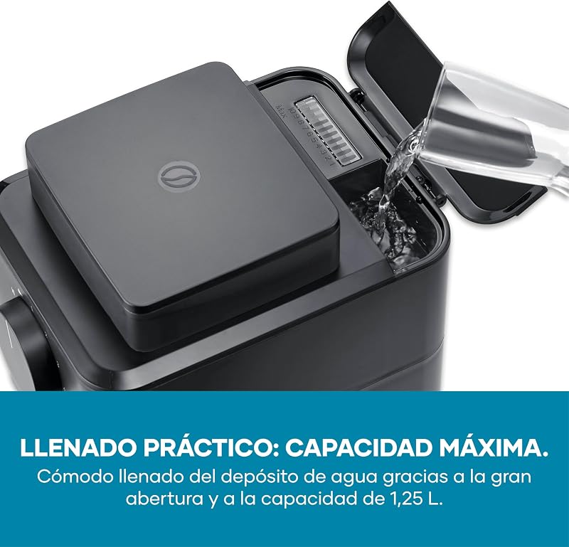 Máquina de Café com filtro e moinho, preto