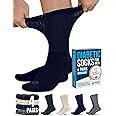 Doctor's Select Diabetic Socks for Men - 4 Pairs Crew Diabetic Neuropathy Socks for Men | Diabetic Socks for Men 9-12