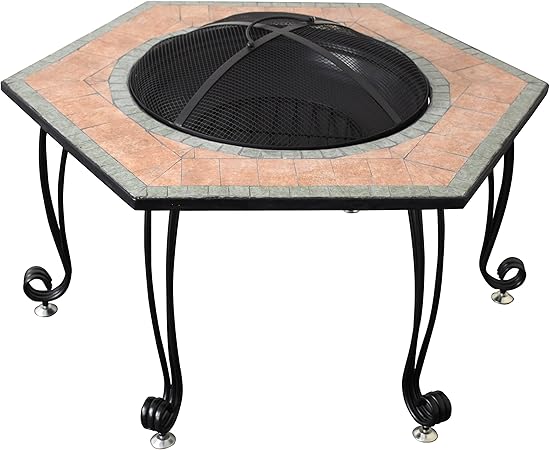 Amazon Com Astella 30 Hex Wood Burning Fire Pit With