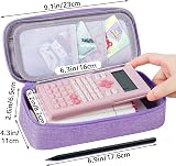 WEMATE Large Pencil Case Aesthetic Canvas Large Capacity Purple 9x4.3x2.4in view 5
