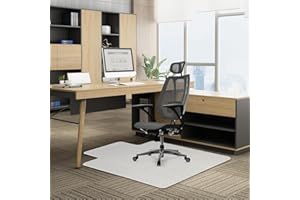 VOETIR Office Chair Mat, 48" x 36" Transparent Thick Chair Mat for Carpet Heavy Duty Desk Chair Mat for Carpeted Floors Convex Mats for Chairs Good for Desks, Office and Home, Easy Glide