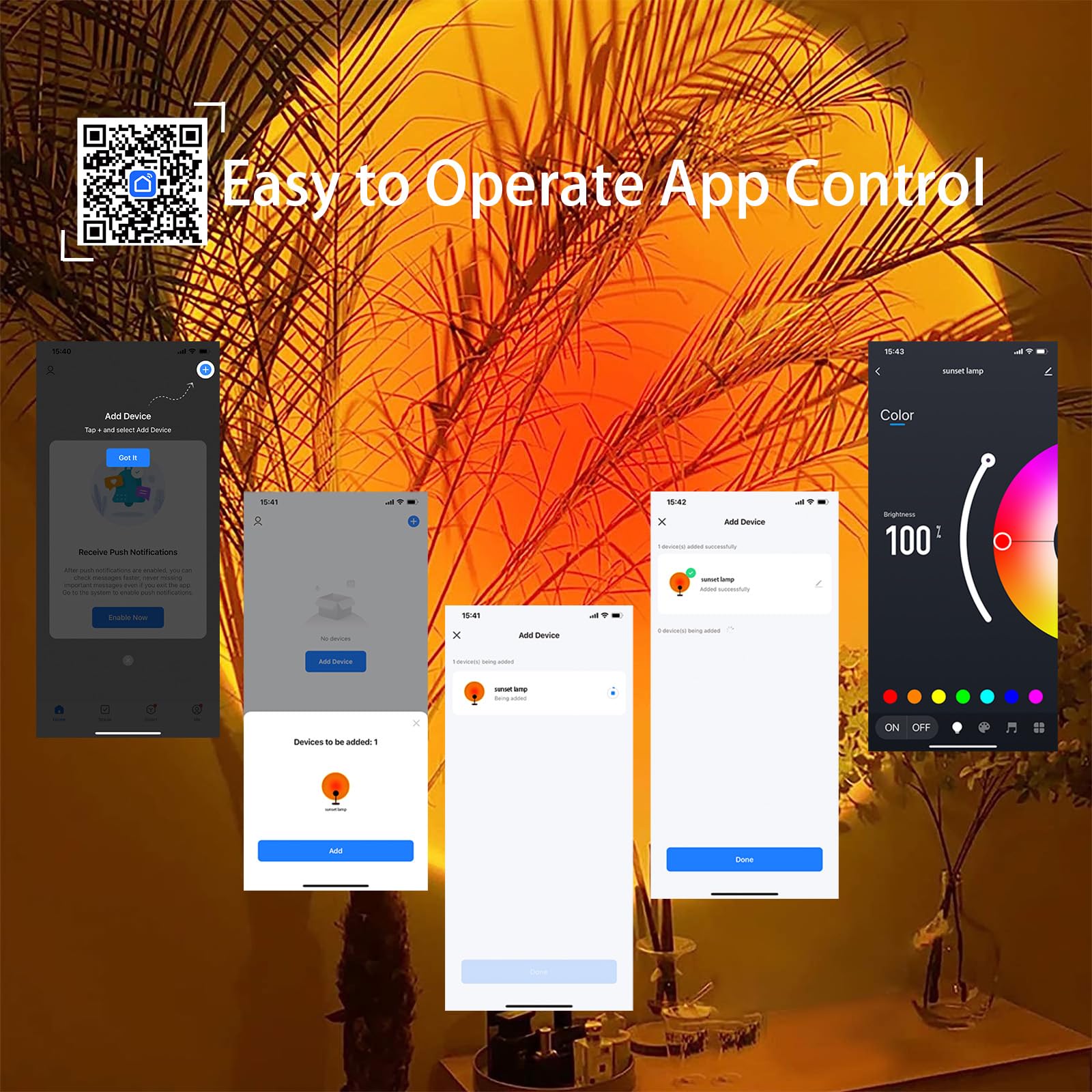 Spacenight Sunset Lamp Projector Multi-Color Multi-Mode, Dimmable, Timing, Music Rhythm, Sunset Background Wonderful Visual Impact, USB Plug and Play (Remote & APP)