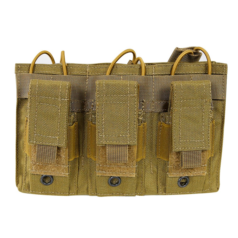 Camouflage Tactical Triple 5.56 Magazine Pouch MOLLE system Magazine Ammo Clip Bags Holder Pocket