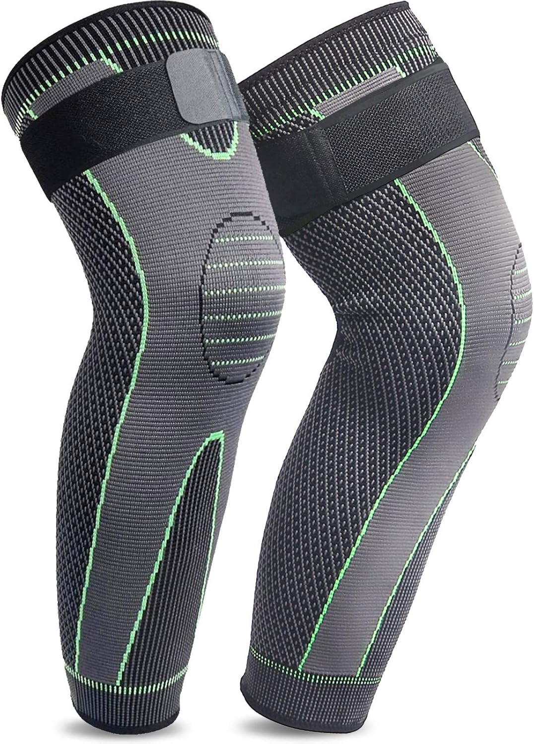 Beister 1 Pair Compression Leg Sleeves with Elastic Straps for Men