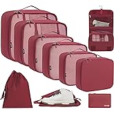 BAGAIL 6 Set/8 Set/10 Set Packing Cubes Various Sizes Packing Organizer for Travel Accessories Luggage Carry On Suitcase