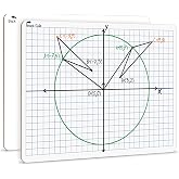 SCRIBBLEDO XY Axis Coordinate Graph Dry Erase Boards 9x12 for Math | Easy to Clean, No Residual, Student and Classroom Use, Math Manipulatives, Double Sided Whiteboard, Smooth Surface
