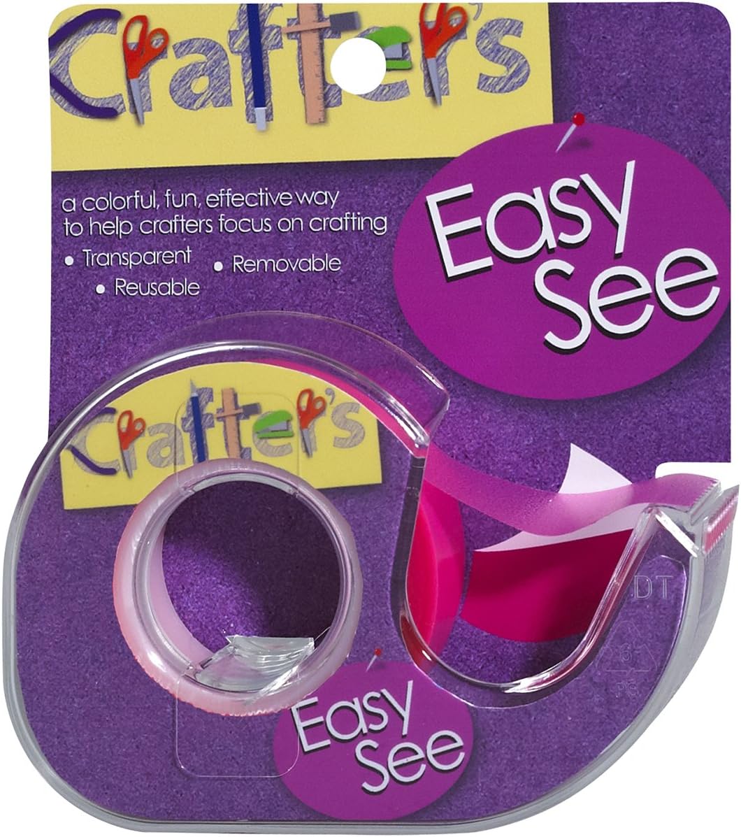 Lee Products Crafter's Easy See Removable Tape .5"X720", Pink