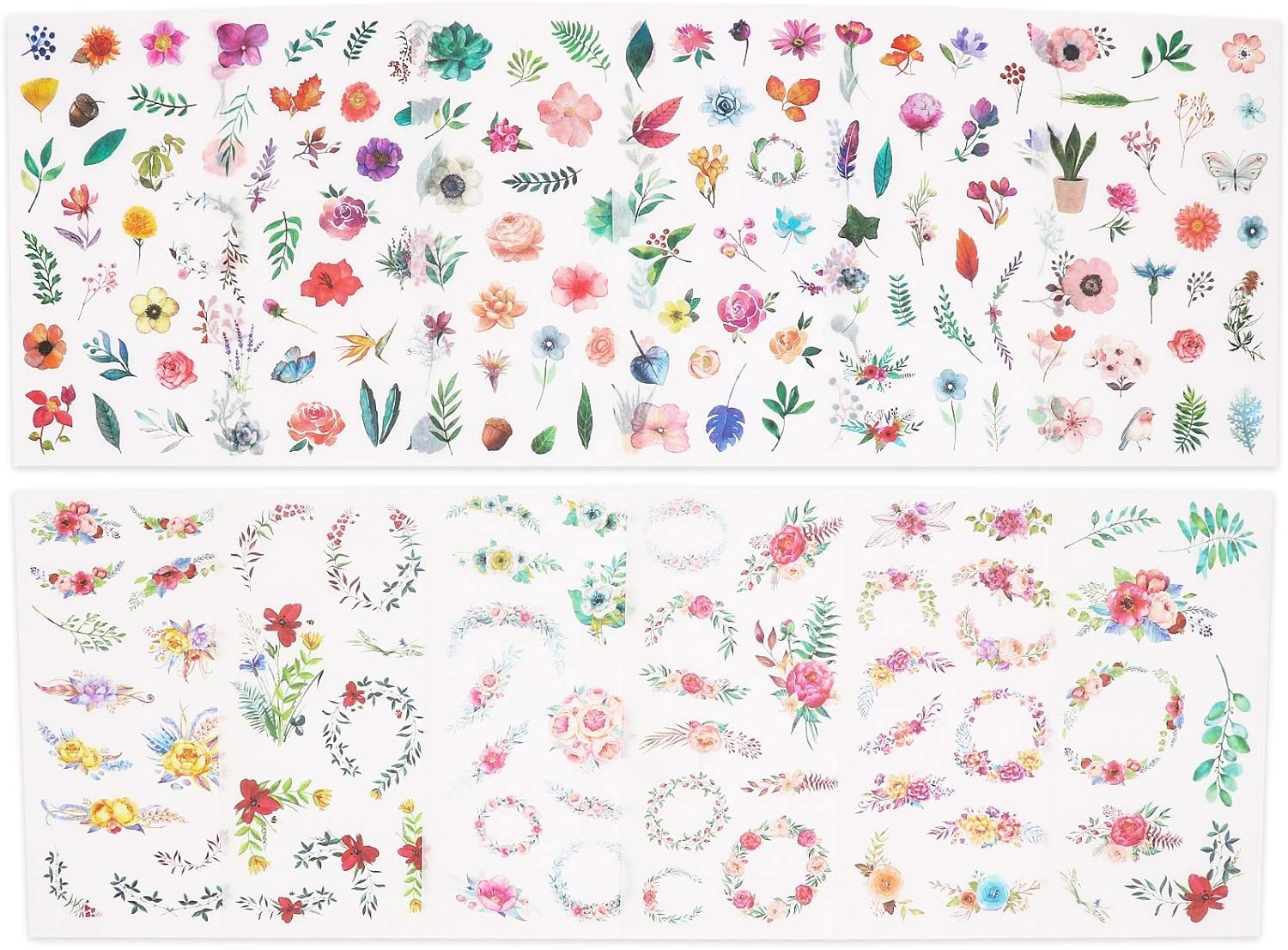 Amazon Knaid 水彩フラワーステッカーセット 36枚詰め合わせ スクラップブッキング 子供diyアートクラフト アルバム バレットジャーナル ジャンクジャーナル プランナー カレンダー ノートブック用装飾ステッカー シール ステッカー 文房具 オフィス用品