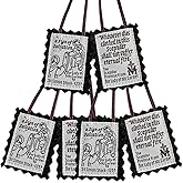 Scapulars Catholic,3 Pack Bulk Brown Scapular Of Our Lady Of Mount Carmel,Escapularios Catolicos Scapular Catholic Necklaces Gift For First Holy Communion and Confirmation Mexican Folk Art Decoration