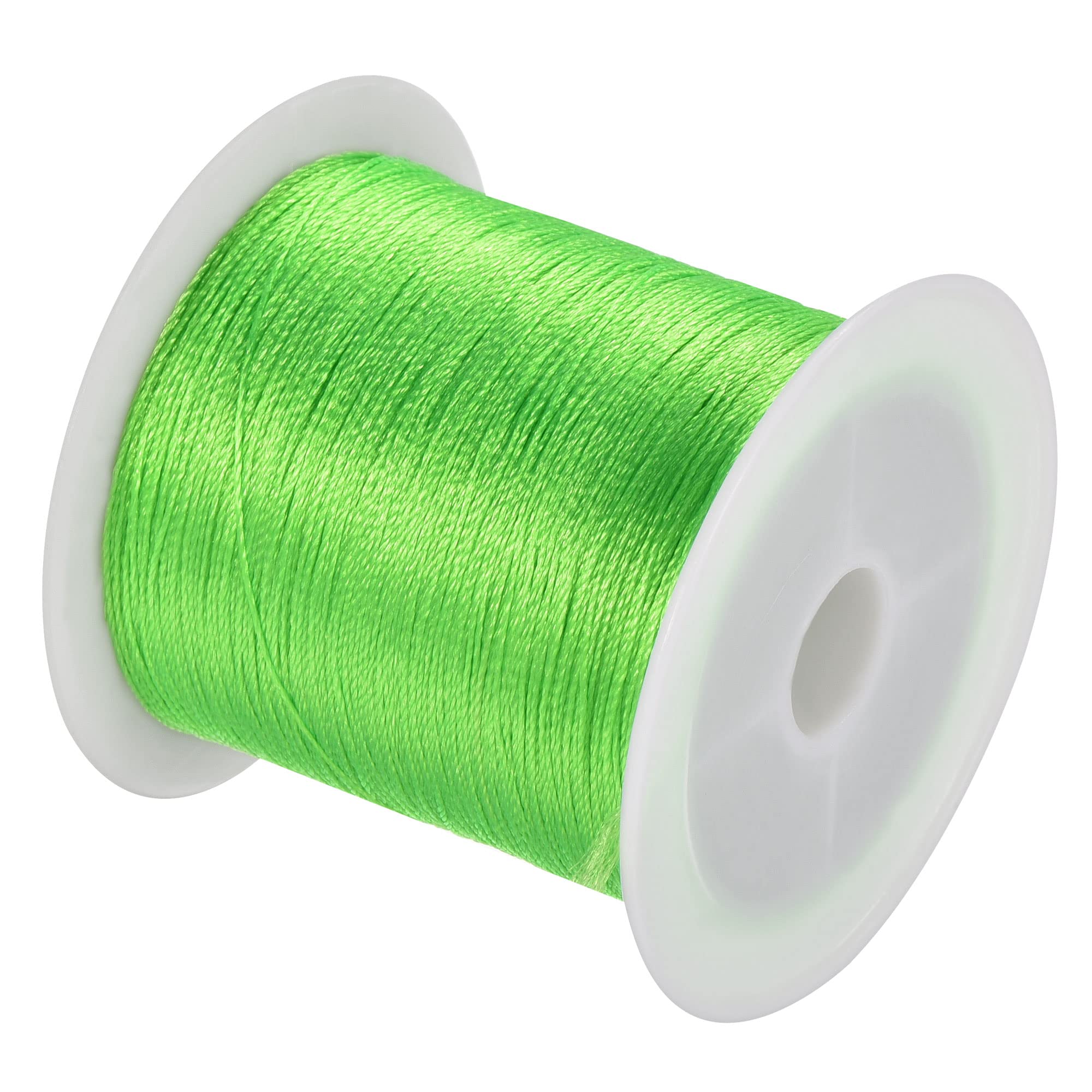 PATIKIL 328FT/109Yard 3 Strands Braided Beading Thread, Fiber Beaded Wire Line for DIY Beads Craft Charms, Fluorescent Green