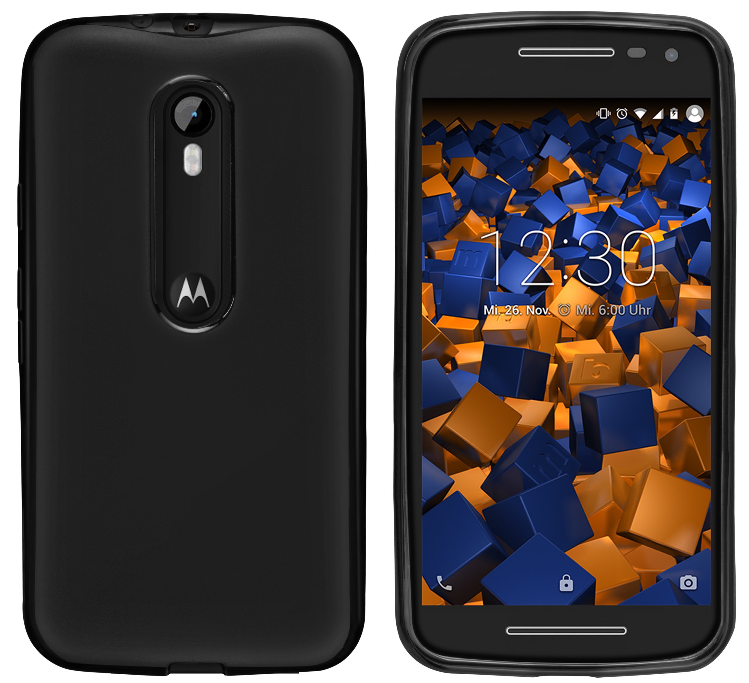 mumbi Mobile Phone Case Compatible with Motorola Moto G3 Black — image 1