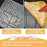 BYKITCHEN Air Fryer Parchment Paper Liners 50 pcs Unbleached Greaseproof view 4