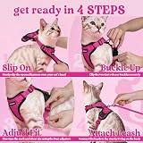 rabbitgoo Cat Harness and Lead Set Rose Red XS Adjustable Escape Proof view 8