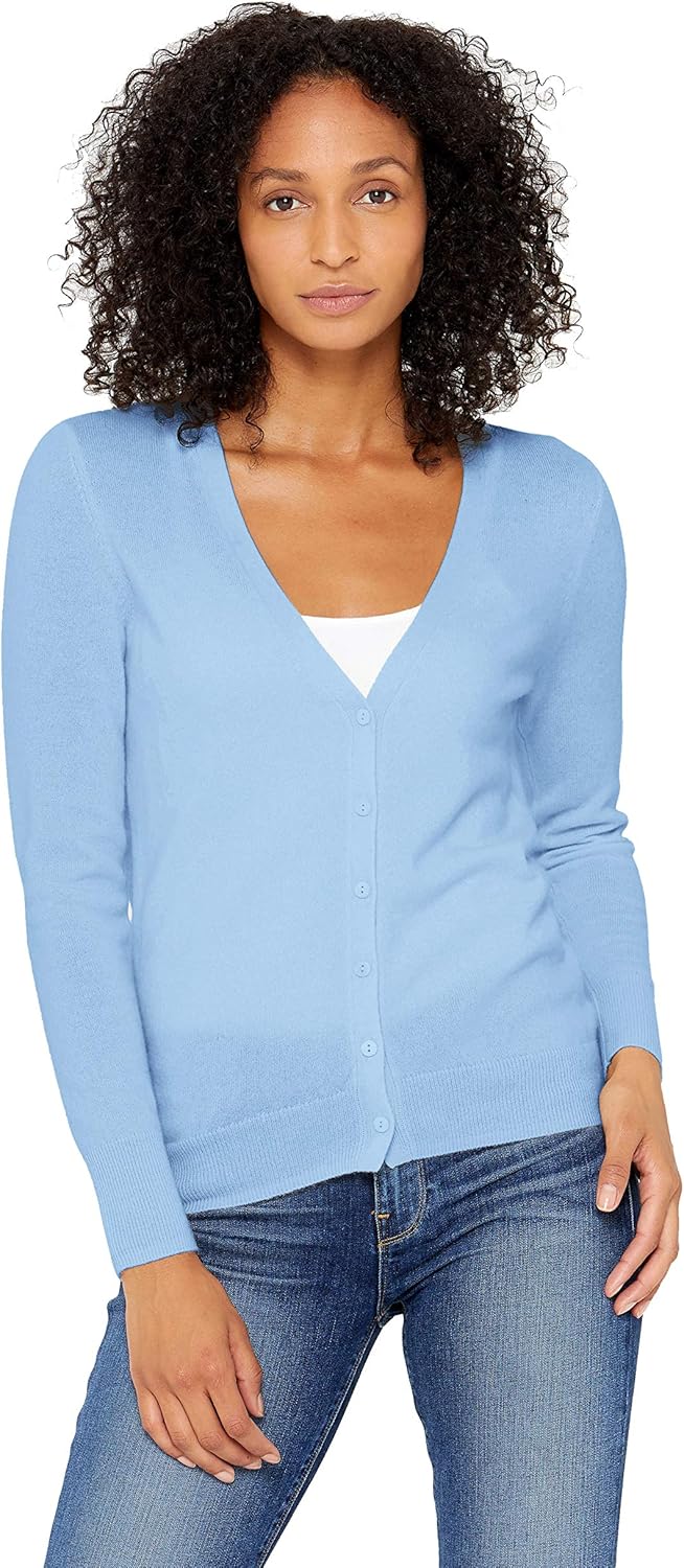 State Cashmere Women�s 100 Pure Cashmere Button Front V