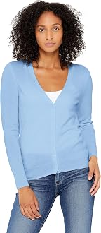Cashmere Button Front V-Neck Cardigan 