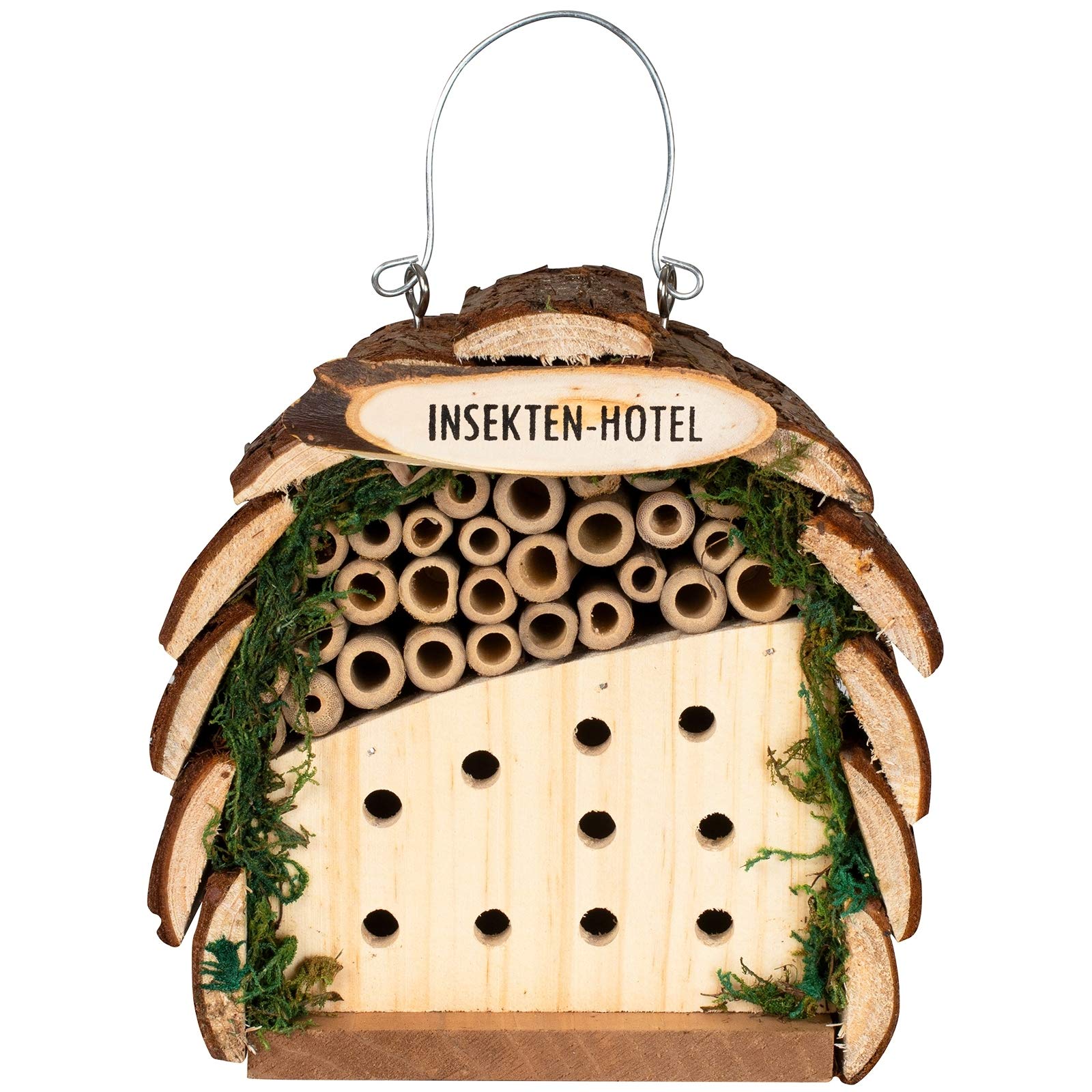 Gardigo Wooden Insect Hotel for Bees and Ladybirds | Hanging Nesting Box for Garden and Balcony | Wild Bee House & Beneficial Bug Habitat