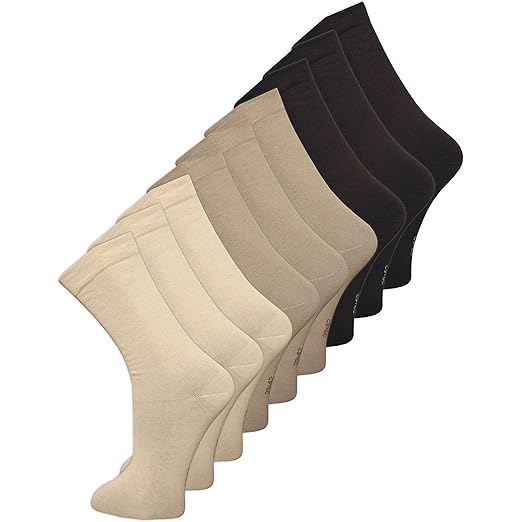 9 Paar Damen Venensocken – Socken ohne Gummi – ohne drückende Naht - Komfortbund