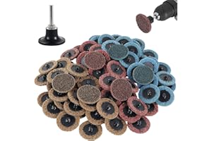 MABCIRY 90 PCS Nylon Sanding Discs Set, 2inch Quick Change Die Grinder Sanding Wheel with 1/4inch Holder, Surface Conditionin