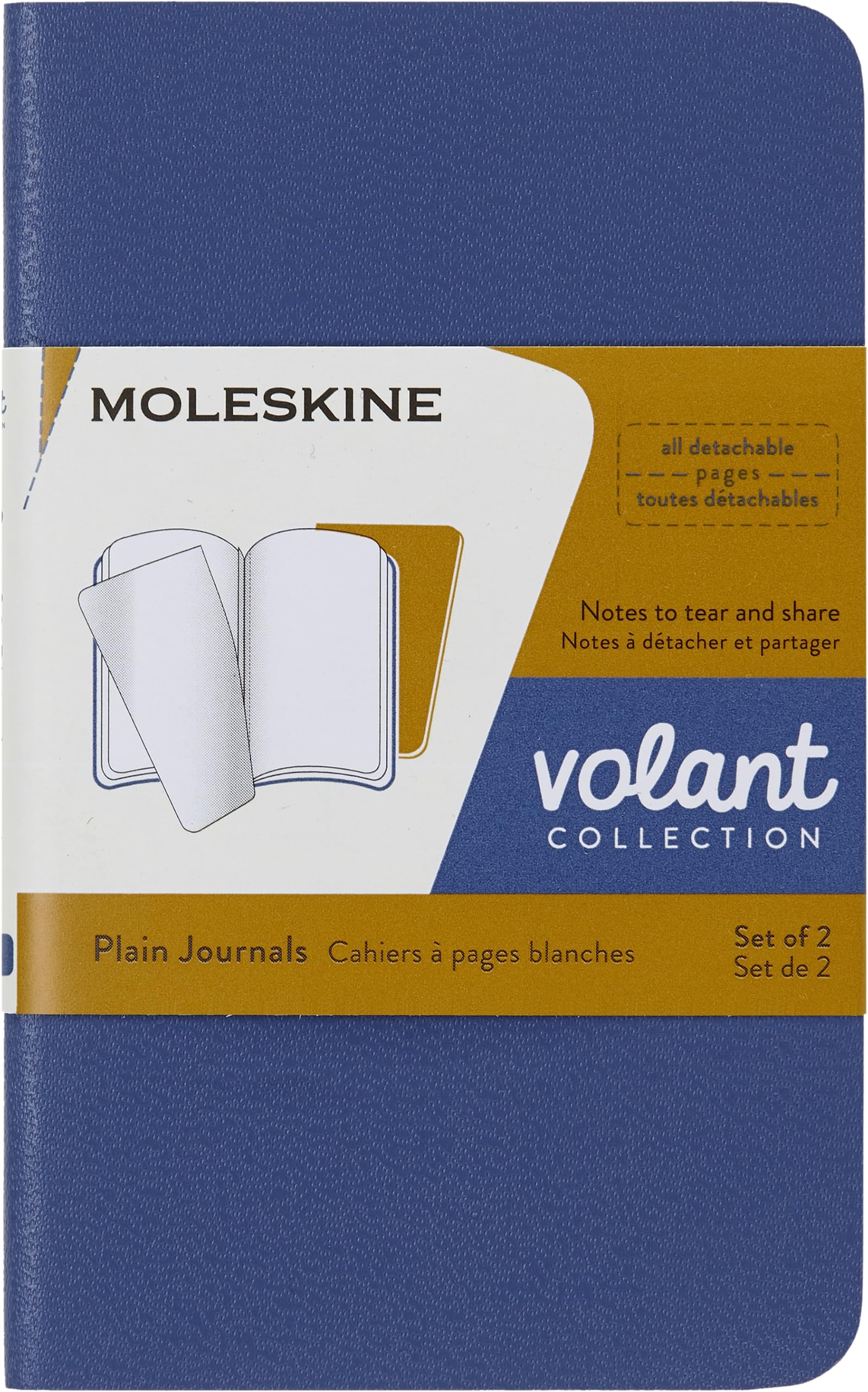 Moleskine Volant Journals XS Plain Forget.Blue Amber.Yellow
