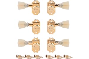 Kluson 3+3 Locking Revolution Series G-Mount Tuners, Gold (KRGL-3-GP)