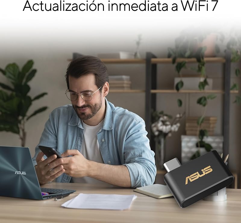 USB-BE93 Mini - Adaptador USB Mini WiFi 7 BE6500 de Triple Banda