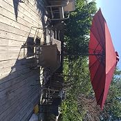 Amazon Com Superjare 14 Ft Outdoor Patio Umbrella With 1 89 Inches Pole Caliber Extra Large Double Sided Design With Crank Polyester Fabric Beige Garden Outdoor