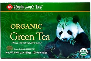 Uncle Lee's Organic Green Tea - 100 Tea Bags net wt 5.64 oz (160g)