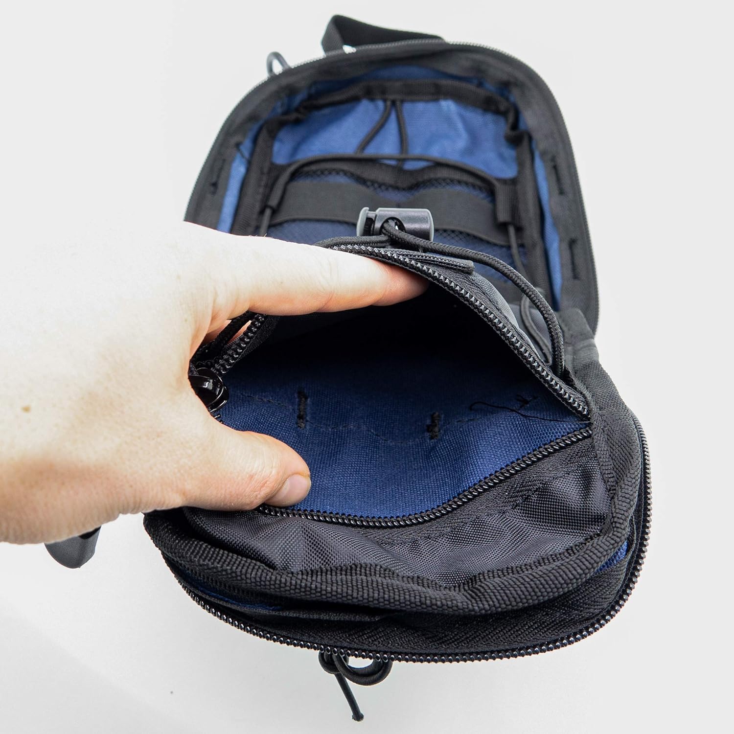 LINE2design First Aid (Ifak) Molle Pouch - EMT Emergency Medical Trauma Bag Outdoor Tactical EDC Rescue Utility Gear Pouch for Hiking Gunshot Stop Bleeding Includes USA Patch - Navy : Sports & Outdoors