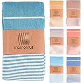 MOMOMUS Extra Large Turkish Beach Towel Style – Made of 100% Cotton for Sand-Free Comfort | Oversized Beach Towel – Sandproof Beach Blanket – Big Beach Mat - Outdoor Picnic (Sea Green, 83x94 in)