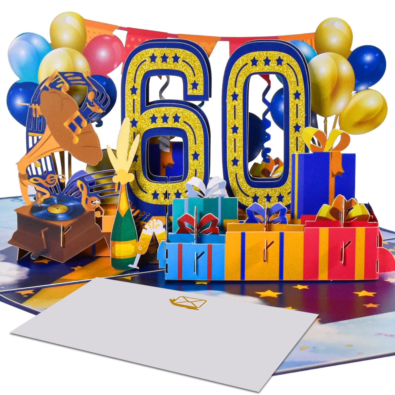 Magic Ants 60th Birthday Pop Up Card 60th Wedding Anniversary Greeting Card 3D Greeting Card for 60th