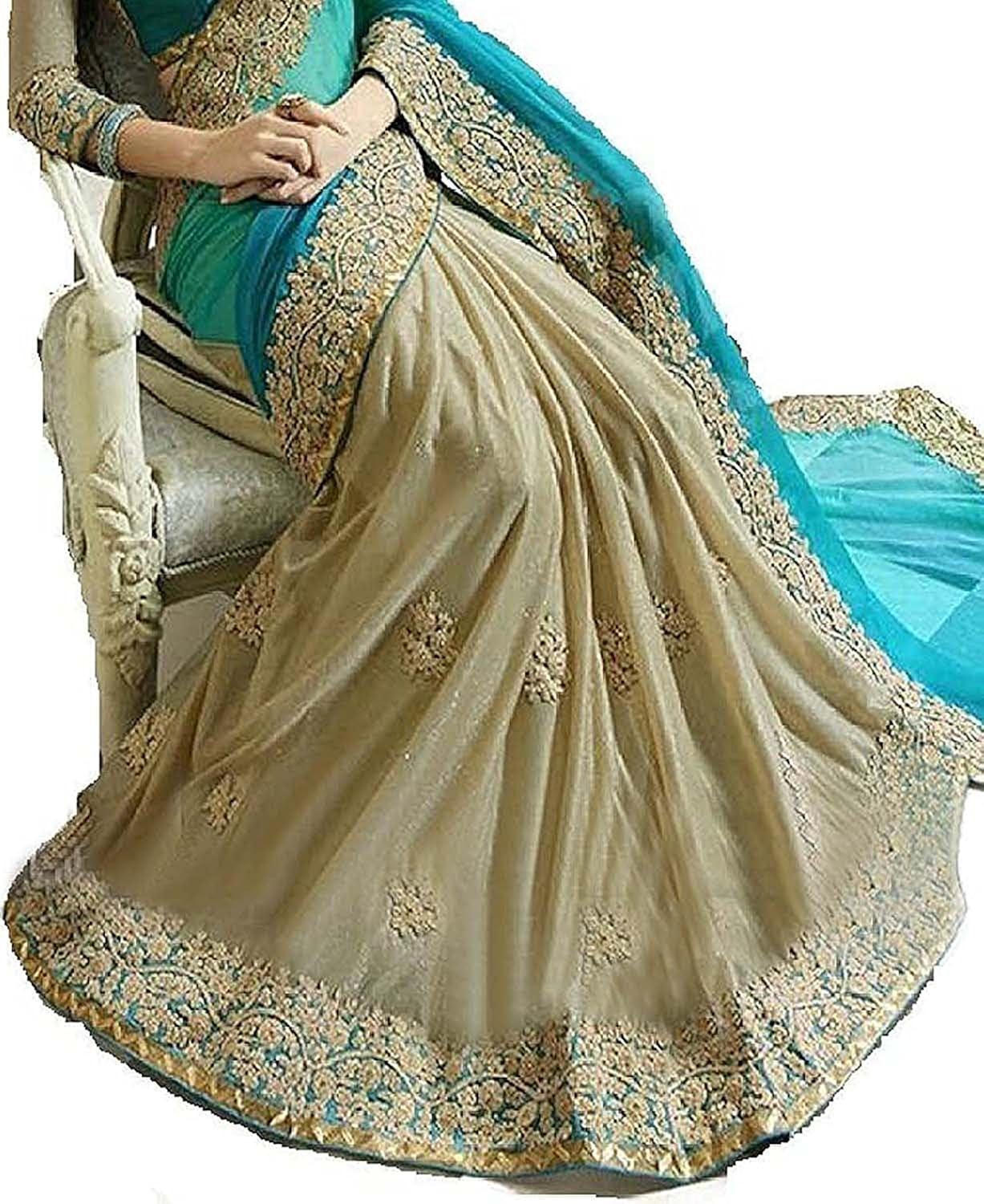 fabrizo georgette saree (rc-29_blue_free size)