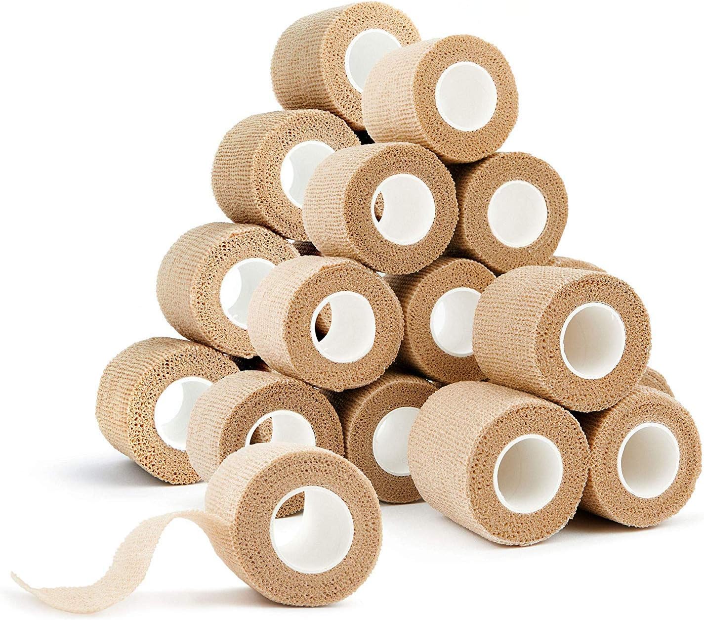 Cohesive Bandages 24 Pack Wrap Bandages 2 Inches X 5 Yards, Self Adhesive Rolls for Swelling Sprains and Soreness On Wrist and Ankle