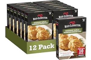 Red Lobster Rosemary Garlic Parmesan Biscuit Mix, Rosemary Garlic Herb Seasoning Included, 11.36 Oz Box (Pack of 12)