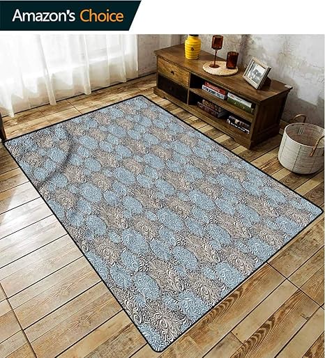 TableCoversHome Abstract Humorous Area Rug Kitchen, Bicolor 