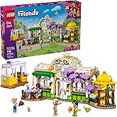 LEGO Friends Plant Café & Flower Shop Pretend Play Building Toy - Playset with 4 Minidolls and Cat Toy for Creative Storytell