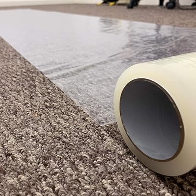 WINSOME Extra Thick 90 Micron Carpet Protector Film 60cm x 25m