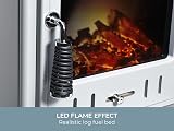 Adam Aviemore Pure White Enamel Corded Electric Stove Heater LED Log Flame view 3