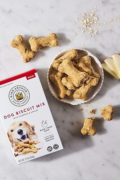 KING ARTHUR DOG BISCUIT MIX, PUMPKIN & APPLE, HOMEMADE DOG TREATS, 12OZ