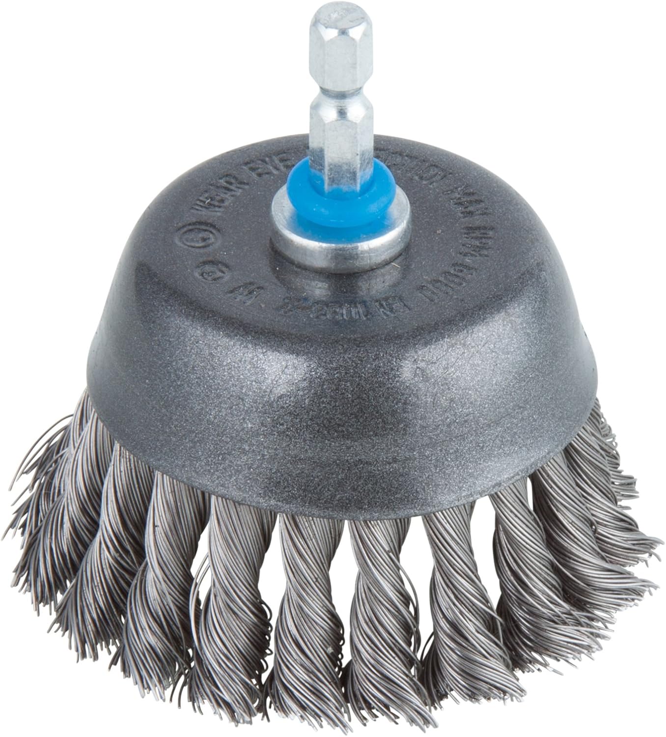 wolfcraft Steel Wire Cup Brush, diameter 75 mm, twisted I 2704000, silver
