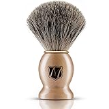 Miusco Premium 100% Pure Badger Hair Shaving Brush For All Manual Razor, Brown