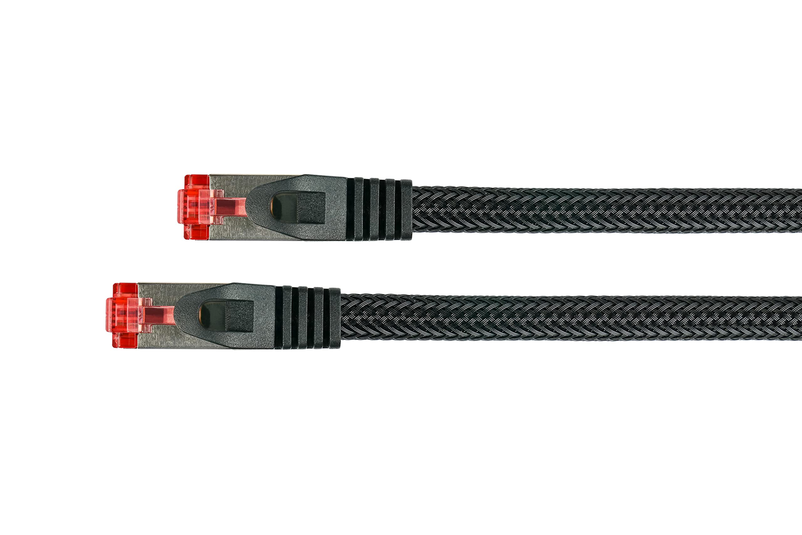 Python Series Ethernet LAN Patch Cable with RNS latch protection and Nylon Mesh black black 25 m