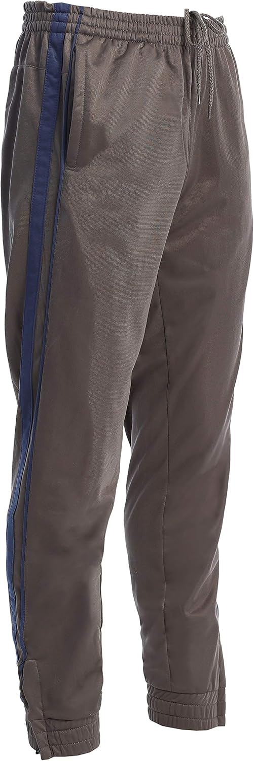 Gioberti Mens Athletic Track Pants with Ribbed Zipper Ankle Cuff: Clothing
