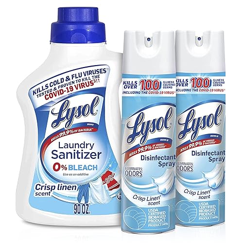 Lysol Laundry Sanitizer, Antibacterial Fabric Sanitizer, Crisp Linen