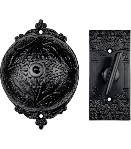 A29 Solid Brass Wireless Mechanical Twist Doorbell, Victorian