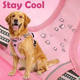 Funfox Dog Harness Medium Front Clip No Pull Reflective Pink M view 6
